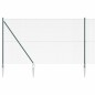 vidaXL Recinzione in rete saldata con 13 pali a picchetto Verde 1.5x25 m Acciaio