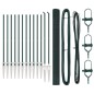 vidaXL Recinzione in Rete Saldata con 13 Picchetti Verde 1.6x25 m Acciaio