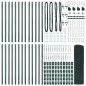 vidaXL Recinzione in filo saldato con 13 picchetti Verde 1x50 m Acciaio