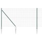 vidaXL Recinzione in Rete Saldata con 13 Pali a Picco Verde 1.2x50 m Acciaio