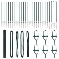 vidaXL Recinzione in Filo Saldato con 13 Pali a Spillo Verde 1.5x50 m Acciaio