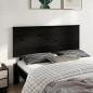 Testiera per Letto Nera 154x6x82,5 cm Legno Massello di Pino