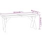 Panca da Giardino 110 cm in Legno di Pino Impregnato Panca da Giardino 110 cm in Legno di Pino Impregnato