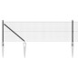vidaXL Set di pali in acciaio di 2 Pali Grigio Metallo, Rete 10 x 0.5 m