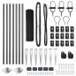 vidaXL Set di Pali di Recinzione Set di 2 Grigio Metallo 10 x 0.5 m