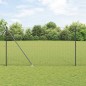 vidaXL Recinzione in Filo Saldato con 7 Picchetti Grigi 1.6x10 m Acciaio