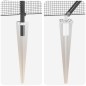 vidaXL Set di Pali di Recinzione Set di 2 Grigio, Nero Acciaio, PVC