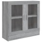 Mobile Vetrina Grigio Sonoma 82,5x30,5x80 cm Legno Multistrato