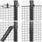 vidaXL Recinzione in Rete Saldata con 13 Pali a Picco Grigio 1.2x25 m Acciaio