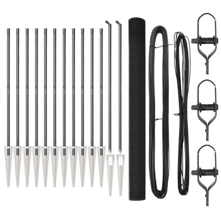 vidaXL Set di Pali per Recinzione Set di 2 Grigio Acciaio 25 x 1,5 m