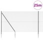 vidaXL Set di Pali per Recinzione Set di 2 Grigio Acciaio 25 x 1,5 m