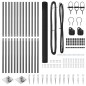 vidaXL Set di Pali per Recinzione Set di 2 Grigio Acciaio 25 x 1,5 m