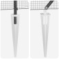 vidaXL Set di Posti per Recinzione Set di 2 Grigio Metallo 25 x 1,5 m vidaXL Set di Posti per Recinzione Set di 2 Grigio Metallo 25 x 1,5 m