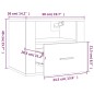 Comodini a Muro 2 pz Bianchi 50x36x40 cm