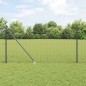 vidaXL Recinzione in rete saldata con 13 picchetti grigi 1x50 m in acciaio