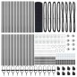 vidaXL Recinzione in Rete Saldato con 13 Paletti Spike Grigio 0,4x100 m Acciaio