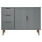 Credenza MOLDE Grigia 113x40x80 cm in Legno Massello di Pino Credenza MOLDE Grigia 113x40x80 cm in Legno Massello di Pino