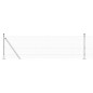 vidaXL Recinzione in Rete Saldato con 7 Pali a Flangia 0.6x10 m Acciaio Galvanizzato