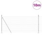 vidaXL Set di Pali di Recinzione Set di 2 Acciaio Zincato 10m x 1m