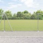 vidaXL Recinzione in Rete Saldato con 7 Pali Flangiati 1.2x10 m Acciaio Galvanizzato