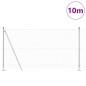 vidaXL Recinzione in Rete Saldato con 7 Pali Flangiati 1.2x10 m Acciaio Galvanizzato