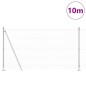 vidaXL Recinzione in Filo Saldato con 7 Pali Flangiati 1.2x10 m Acciaio Zincato
