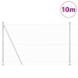 vidaXL Recinzione in Filo Saldato con 7 Pali Flangiati 1.4x10 m in Acciaio Galvanizzato