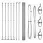 vidaXL Set di Pali di Recinzione Set di 2 Acciaio zincato 10 x 1.5 m