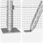 vidaXL Recinzione in rete saldata con 13 pali flangiati 0.4x25 m in acciaio galvanizzato