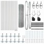 vidaXL Set di Pali per Recinzione Set di 2 Acciaio galvanizzato 25 x 0.5 m