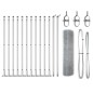 vidaXL Set di Pali per Recinzione 25 x 0.5 m Set di 2 Acciaio zincato