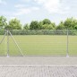 vidaXL Recinzione in Rete Saldata con 13 Pali Flangiati 0.8x25 m Acciaio Zincato