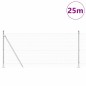 vidaXL Recinzione in Rete Saldato con 13 Post Flangiati 0.8x25 m Acciaio Zincato
