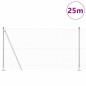vidaXL Recinzione in rete saldata con 13 pali flangiati 1.2x25 m in acciaio galvanizzato