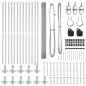 vidaXL Recinzione in Rete Saldata con 13 Posti Flangiati 1.5x25 m in Acciaio Galvanizzato