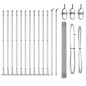 vidaXL Recinzione in Filo Saldato con 13 Post Flangiati 1.5x25 m Acciaio Galvanizzato