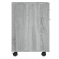 Armadietto con Ruote Grigio Sonoma 45x38x54cm Legno Multistrato