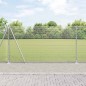 vidaXL Recinzione in rete saldata con 13 pali flangiati 1,2x50 m Acciaio zincato