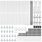 vidaXL Recinzione in Filo Saldato con 13 Post Flangiati 1,2x50 m Acciaio Galvanizzato