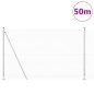 vidaXL Recinzione in Filo Saldato con 13 Pali Flangiati 1.6x50 m Acciaio Zincato