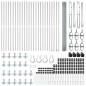 vidaXL Recinzione in Filo Saldato con 13 Pali Flangiati 1.6x50 m Acciaio Zincato