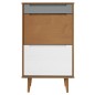 Scarpiera MOLDE Marrone 59,5x35x103cm in Legno Massello di Pino Scarpiera MOLDE Marrone 59,5x35x103cm in Legno Massello di Pino