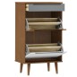 Scarpiera MOLDE Marrone 59,5x35x103cm in Legno Massello di Pino Scarpiera MOLDE Marrone 59,5x35x103cm in Legno Massello di Pino