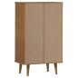 Scarpiera MOLDE Marrone 59,5x35x103cm in Legno Massello di Pino Scarpiera MOLDE Marrone 59,5x35x103cm in Legno Massello di Pino