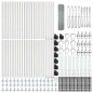 vidaXL Recinto in Rete Saldata con 13 Pali Flangiati 0.6x100 m in Acciaio Galvanizzato