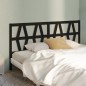 Testiera per Letto Nera 186x4x100 cm in Legno Massello di Pino