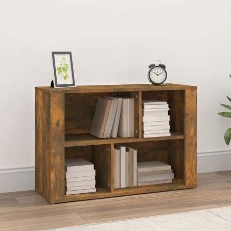Credenza Rovere Fumo 80x30x54 cm in Legno Multistrato