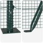 vidaXL Recinzione in Rete Saldato con 7 Pali Flangiati Verde 0.8x10 m Acciaio