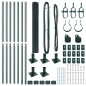 vidaXL Set di Pali per Recinzione Set di 2 Verde Metallo 10 x 1 m