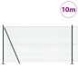 vidaXL Recinzione in rete saldata con 7 post flangiati Verde 1,2x10 m Acciaio